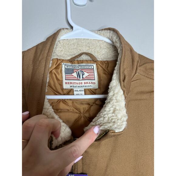 WP Weatherproof Mens Sherpa Collar New With Tags Utility Vest Size XXL - Picture 4 of 5